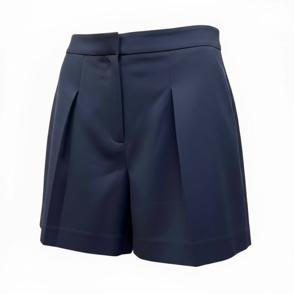 Michael Kors Navy Pleated Shorts - Picture 1 of 5